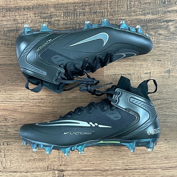 Nike Alpha Huarache 8 Elite ‘Black Silver’ (size mens 12) - Picture 2 of 6